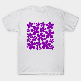 Purple flowers floral pattern design T-Shirt